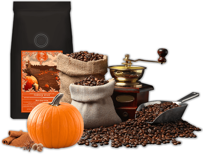 Pumpkin spice flavored coffee